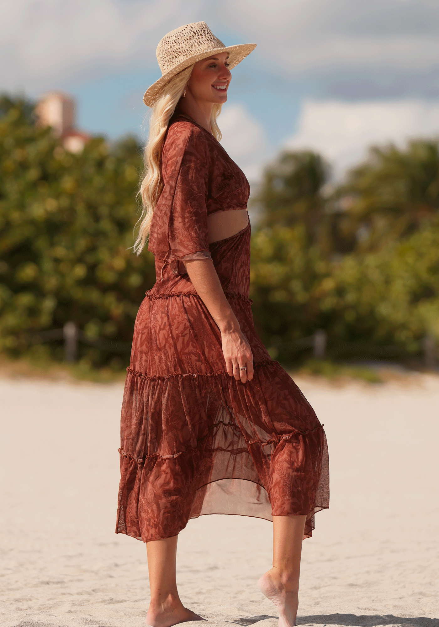 ESCARLATA CORAL DRESS