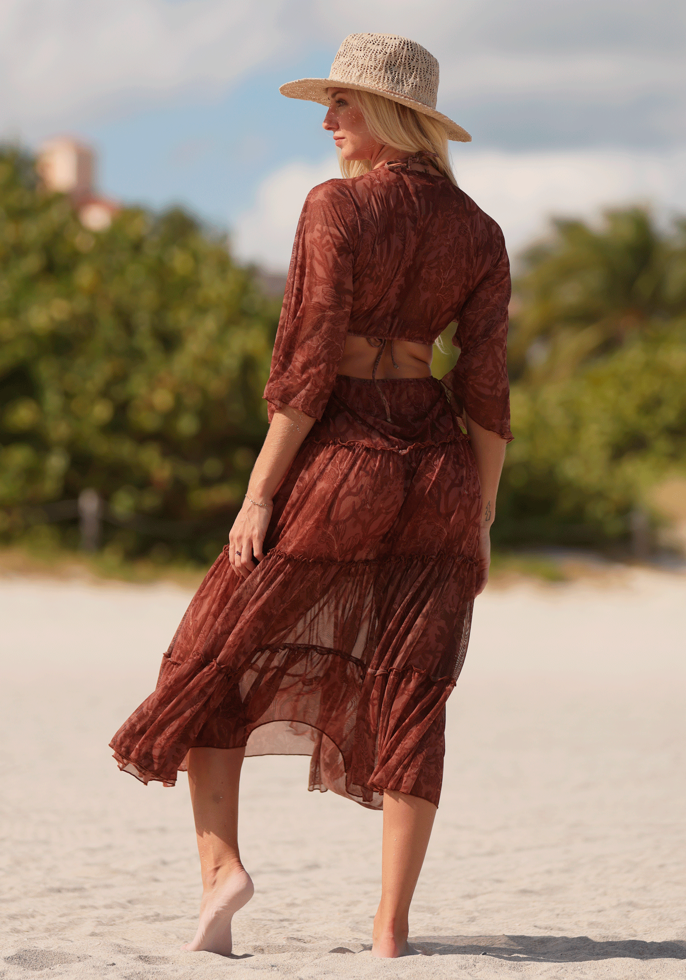 ESCARLATA CORAL DRESS