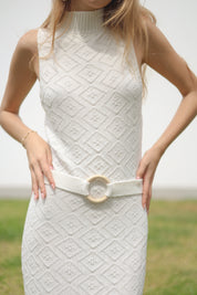 HILA BEIGE KNITTED DRESS