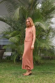HILA TERRACOTA KNITTED DRESS