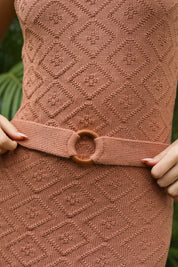 HILA TERRACOTA KNITTED DRESS