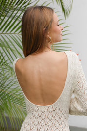 CORA CREAM KNITTED DRESS